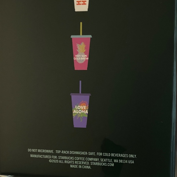 NIB Hawaii Starbucks Colorful Reusable Cold Cups Set - Picture 3 of 5